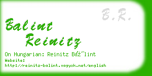 balint reinitz business card